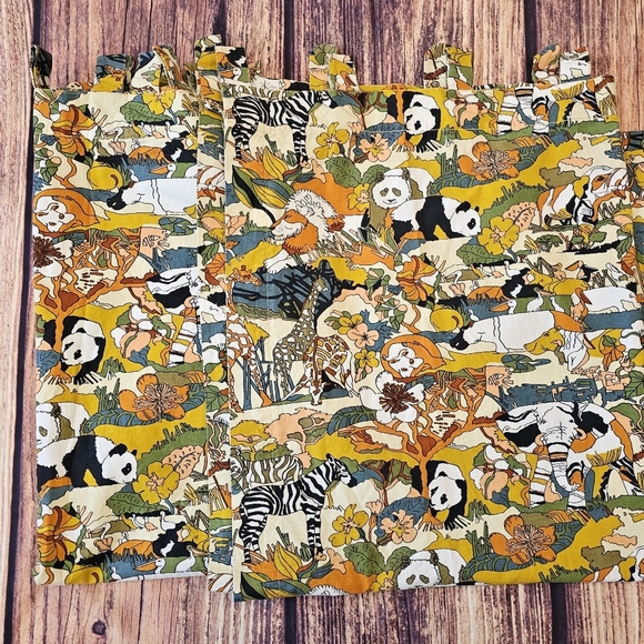 5th Ave Designs Other - 5th Ave Designs Vintage Safari Animal Print Curtain Set 2 Panels 48x43 EarthTone